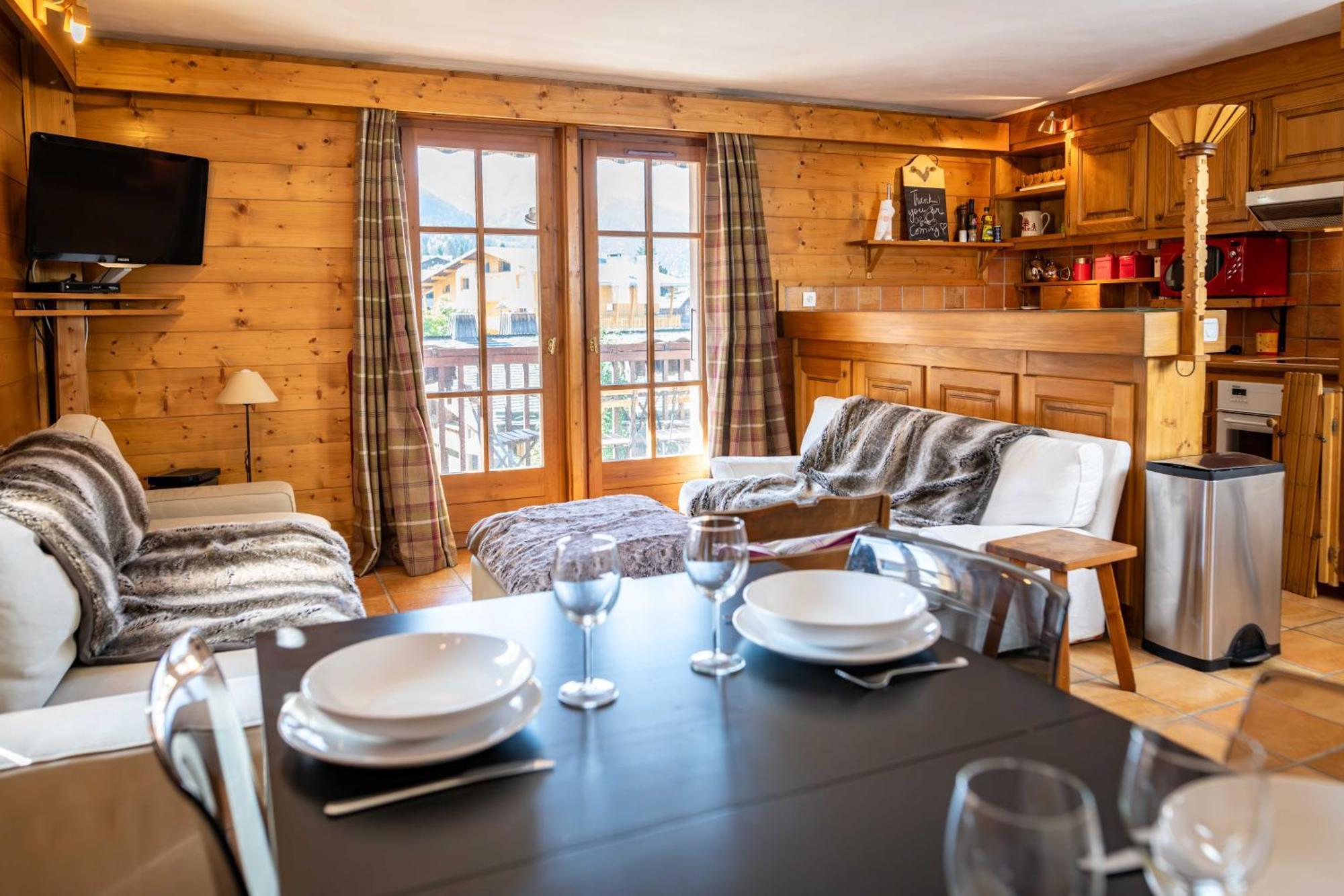 Warm 2-Bedroom Apartment Near The Tourist Office Megève Exterior foto